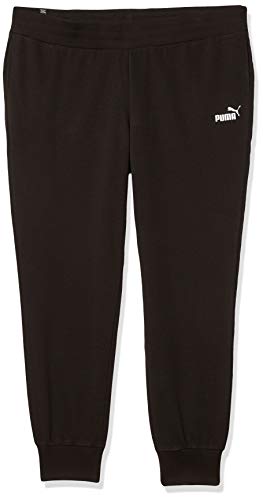 PUMA Women's Essentials French Terry Sweatpants, Cotton Black, XXL
