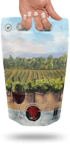 1.5L Red Wine Pouches (3 pack) [Eco-Friendly Wine Bottle Alternative] - Easily Bottle & Store Your Wines & More - Perfect For Home Winemakers and Small Wineries to Sell in Your Tasting Room!