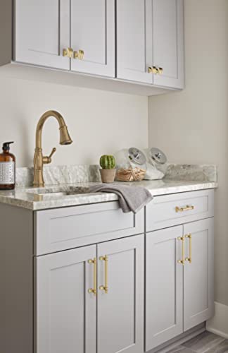 Image of Amerock | Cabinet Pull | Champagne Bronze | 5-1 /16 inch (128 mm) Center to Center | Davenport | 1 Pack | Drawer Pull | Drawer Handle | Cabinet Hardware