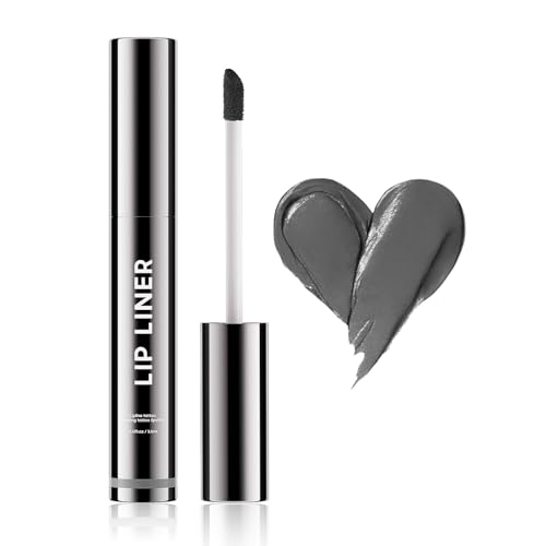 Image of Lip Stain Peel Off Lip Liner Moisturizing Long-Lasting & Waterproof Black | Lip Stain Transfer Proof & Plumping, Non-Stick Cup Nourishing Gentle Formula for Natural Full Lips