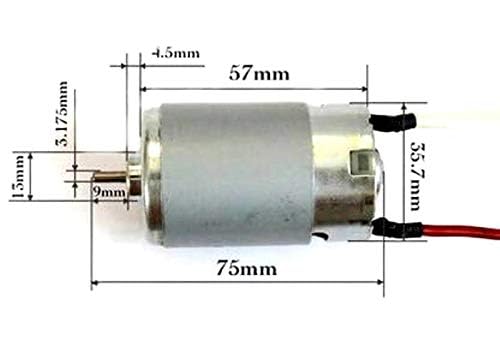 Satguru High Speed Low Noise RPM Torque 12V Brushed DC Big Strong Motor, DIY Project (Multicolor)(Alloy Steel) 1