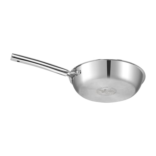 Image of Kraft Futuretec Pro Triply Stainless Steel Honeycomb Frying Pan 22 cm, 1.6 litres | Non Stick Fry Pan for Omelette | Stick-Resistant Hexa Design | Metal Spatula Safe | Induction & Gas Compatible