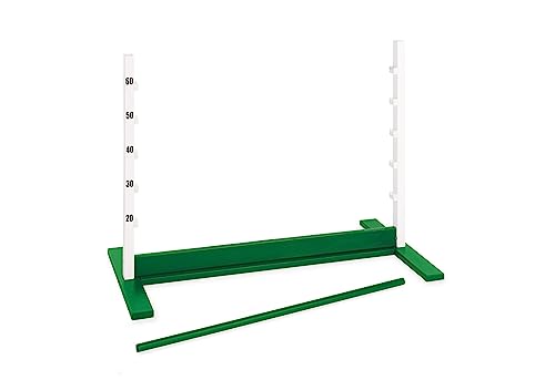 PINOLINO Hindernishürde Hoppe, Weiß/Grün, 1 Stück, Koordinationstraining – Ideal für Steckenpferd-Reiten, Ab 3 Jahren, Höhenverstellbar
