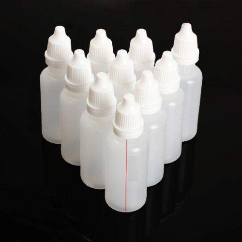 DIY Crafts 50ML, Dropper Bottles, 50 Pcs Clear White Plastic Empty Squeezable Dropper Bottles Eye Li(50ML, Dropper Bottles)