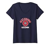 Womens UConn Basketball: Alex Karaban Name Number Ball V-Neck T-Shirt