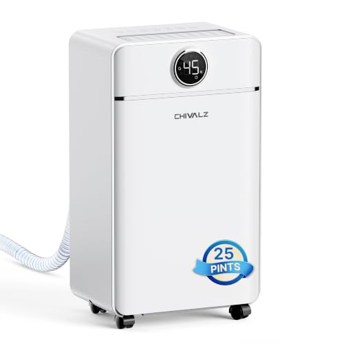 CHIVALZ 1500 Sq.Ft 25 Pint Dehumidifier