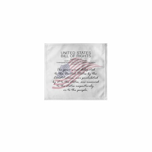 3dRose Tenth Amendment to the US Constitution. Undelegated Powers 11x12 Wash Cloth for Face and Body