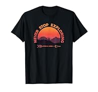 Outdoor Hiking Adventure design. If you or someone you know loves hiking, camping, and exploring the outdoors, this is the perfect gift for them! Beautiful Retro sunset graphic with man in the mountains. Ideal gift for Birthdays, Father's Day, and ot...