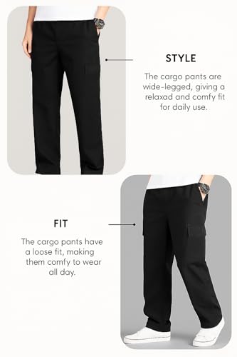 Image of Lymio Cargo for Men || Cotton Cargo Pant || Drawstring Waist Pant (Also Available in Plus Sizes) (117-120)