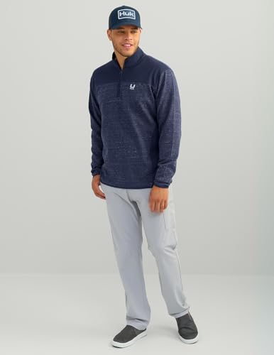 HUK Men's Ottoman Heather 1/4 Zip, Performance Fishing Pullover3