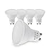 GU10 LED Lampen 5 Stück 6Watt, 520 Lumen pro Glühbirne, entspricht 60Watt Glühlampe, 2700 Kelvin Warmweiß, 120° Abstrahlwinkel Energiesparlampe