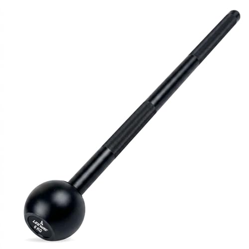 Image of Leeway (6kg) MaceBell Mugdar Meel Indian Clubbell for Functional Training & Strength | Cast Iron Macebell | Gada Style Traditional Fitness Tool, Shoulder Mobility, Grip Strength (Black, 6kg Mugdar)