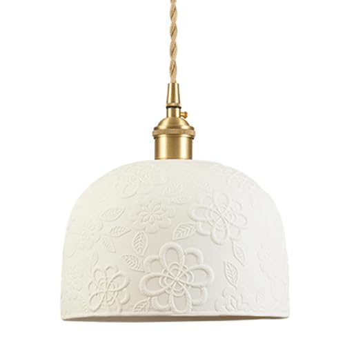 Abat-jour suspendu en céramique créatif et moderne, suspension E27 de designer pour chambre