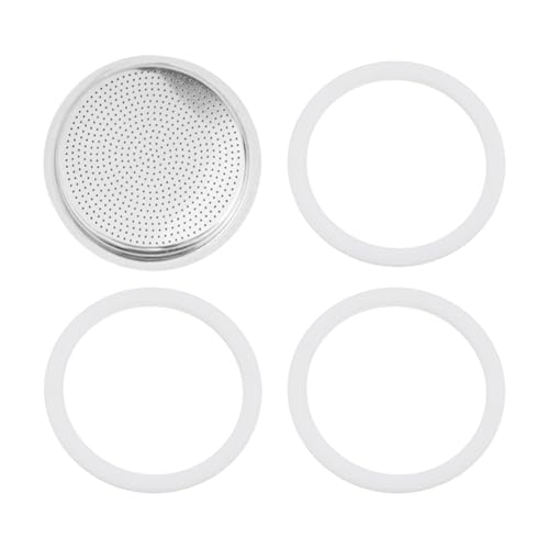 2/3/6/9/12 Cup Gasket & Filter For Stovetop Espresso Coffee Makers, Rubber Seal For Stove Top Coffee Maker Moka Pot, Silicone Gasket Seals, Espresso Machine Replacement Parts(12 cup)