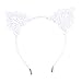 Produktbild Hacoly Katzenohren Haarreif Spitze Hollow Ohren Katzenohren Haarreif Kopfschmuck Karnevalskostüme für Halloween Karneval Kostüm Cosplay Party-Wei