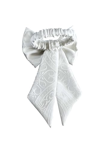 Boys First Holy Communion Necktie Pocket Square and Armband Set White Clergy Brocade3