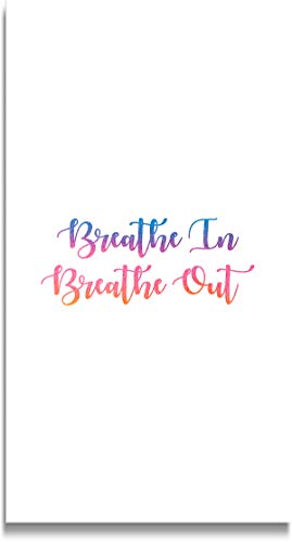 Breathe In Breathe Out - Typography Wall Decor Art Canvas with A ...