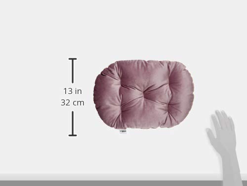 Ferplast Hundekissen Hundebett Katzenkissen Katzenbett Prince 45, Gepolstertes Haustierbett, doppelseitig verwendbar, weicher Samt, waschbar, 43 x 30 cm, rosa