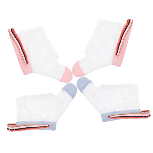 GALPADA Infant Finger Sucking Gloves 2 Pairs Baby Grooming Glove Anti-Scratch Mitten Adjustable Breathable Mesh Fingers Face