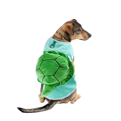Disfraz de Tortuga para Perros Pequeños (Verde, S)