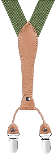 Men's Boys' Suspenders and Bow Tie Elastic with Leather Y-Back2