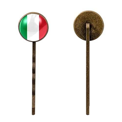 Pinces à cheveux élégantes motif drapeau italien faites main - 2