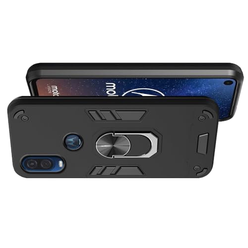 Image of amazon basics Basic Case for Motorola One Vision 4G (Polycarbonate, Thermoplastic Polyurethane Black)