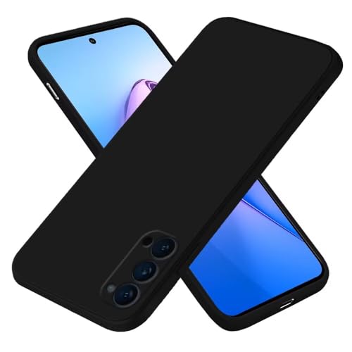 EASSGU Custodia per OPPO Reno4 Pro 5G (6.55' Inches), Cover Morbida in Silicone TPU - Nero