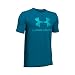 Under Armour Boys' Sportstyle Logo T-Shirt, Peacock/Pacific, Youth Medium