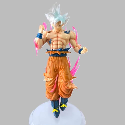 Image of Awestuffs Large Action Figure Limited Edition Figure Toy Statue Merchandise for Anime Lovers (18 cm) (DBZ Gokuu Ultra Instinct Floating)
