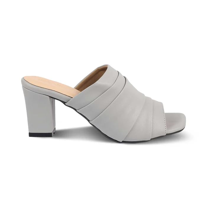 tresmode Coco Womens Block Heels Pump Sandals Stylish Grey, 4 UK / 37 EU - Open Toe Ladies Footwear Soft Comfortable Shoes (B0D8YM86H9) Amazon Price History, Amazon Price Tracker