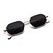 Ocean Lens Candy Color Vintage Classic Fashion Small Metal Glasses Vintage Glasses(Gold with black)