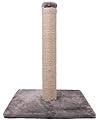 DIVCHI 16" Cat Scratching Post 40 cm, Natural Sisal Pole and Carpet Covered Heavy Base, Vertical Full Scratcher,Platinum Grey