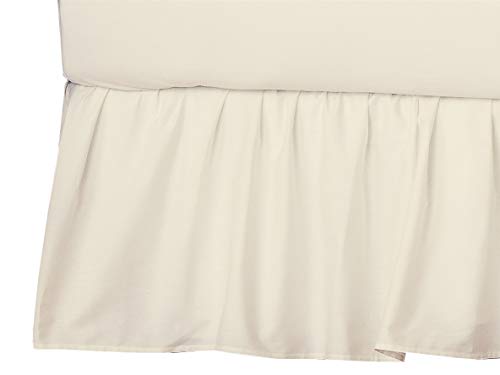 American Baby Company 100% Natural Cotton Percale Portable Mini Crib Skirt, Ecru, Soft Breathable, for Boys and Girls (161-Ecru)