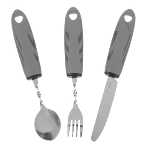 POPETPOP 1 セット 高齢者用食器 適応食器 ポータブルカトラリー 高齢者の食器 お年寄りのための大人の食器 大人の道具 身障者用食器 適応器具 携帯用大人食器 高齢者の旅行用食器 pp