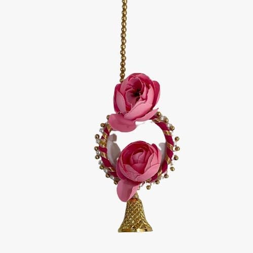 Image of Nutts Beautiful Artifical Flower & Moti Chudi, Design Flower Handmade Bandhanwar Door Hanging Decorative Toran Bandhanwar for Home Decoration for Main Door, Wedding, Parties