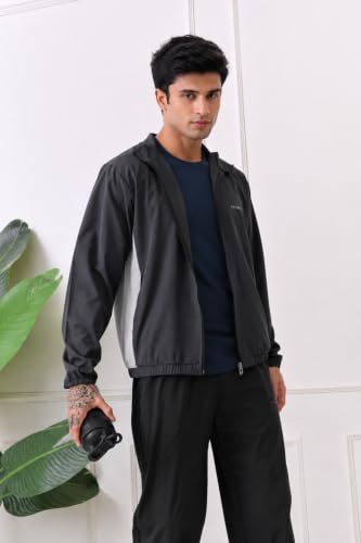 Image of FITINC Men's Sports Jacket | Regular Fit | Full Zip | Zipper Pockets | Jacket for Gym, Running, Cycling & Travel