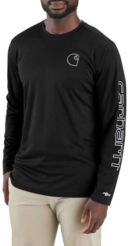 Carhartt Men's Force Sun Defender™ Lightweight Long-Sleeve Logo Graphic T-Shirt, Black, X-Large - image 2