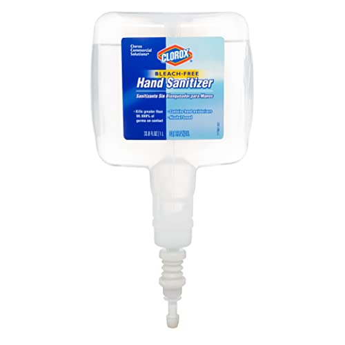 Clorox Commercial Solutions Hand Sanitizer Dispenser Refill, 1 L | Bleach-Free Liquid Hand Sanitizer Refill, 33.8 Fl Oz | Alcohol Based Hand Sanitizer Kills More Than 99.999% of Germs on Contact
