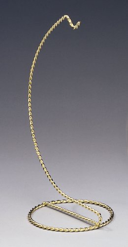 image for BANBERRY DESIGNS Ornament Stands - Set of 4 - Twisted Brass Metal - 7
