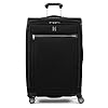 Travelpro Platinum Elite Softside Expandable Checked Luggage, 8 Wheel Spinner Large Suitcase, TSA Lock, Men and Women, Shadow Black, Checked Large 29-Inch