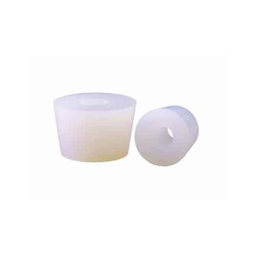 Kimble Chase 953763-0801 Steam Autoclavable Stopper with 14.3 mm Hole, #8 Size, Silicone Rubber, Natural