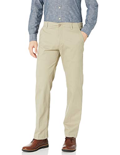 LEE Xtreme Comfort Khaki Stretch Straight Fit Flat Front Pant Pebble 32x34