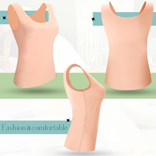 4 Pcs Women's Silky Tank Tops Sleeveless Elastic Cooling Basic Camisoles Ice Silk Casual Cami Tops4
