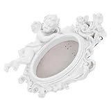 BESPORTBLE Engels Fotorahmen aus Kunstharz Weiß Dekorativer Erinnerungs Bilderrahmen mit Engelsmotiv Eleganter Tisch Ornament Rahmen für Wohn und Bürodekoration