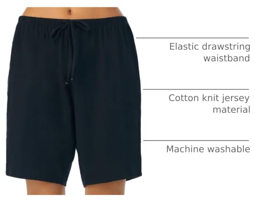 Image of Nautica Womens Sleep Bermuda Shorts - Lightweight, Breathable Pajama Bottoms - Cotton Knit Jersey Sleepwear and Loungewear