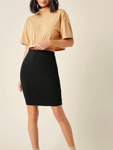 Solid Skirt Casual Basic Women's Summer Casual Vinage Skirt4