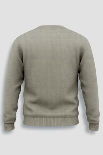 Image of Amazon Brand - Anarva Men's Cotton Sweatshirt | Regular Fit Winter Pullover for Men | Casual Crew Neck Full Sleeve Sweatshirt for Everyday & Outdoor Wear