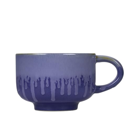 NOVA CERAMICS Blue Coffee Mug - 16 oz Ceramic Mug with Handle - Neptune