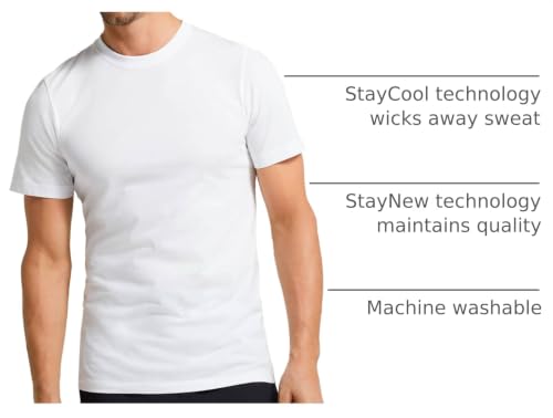 Image of Jockey Men's Undershirt Big & Tall Classic Crew Neck Undershirt - 12 Pack, White, 4XL